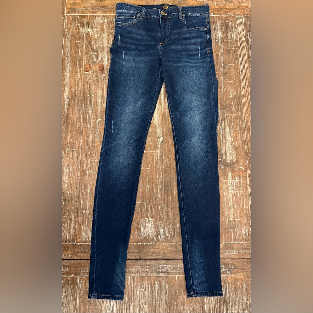 Kut from the Kloth Dark Blue Skinny Jeans size 6